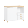SoBuy Stół biurowy z 3 szufladami ASK07-WN