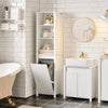 SoBuy Szafka wysoka, kolumna łazienkowa z kosz na pranie BZR102-W