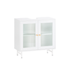SoBuy Szafka pod umywalkę ze szklanymi drzwiami BZR115-II-W