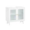 SoBuy Szafka łazienkowa pod umywalkę ze szklanymi drzwiami BZR115-W