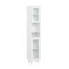 Pre-sale SoBuy Szafka wysoka ze szklanymi drzwiami, kolumna łazienkowa BZR118-W