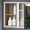 SoBuy Meblościanka łazienkowa z lustrem, Szafka ścienna BZR149-W