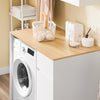 Pre-sale SoBuy BZR217-WN Szafka pod pralkę – szafka łazienkowa z koszem na pranie i szufladą, pralka z suszarką, szafka oszczędzająca miejsce, biała, 100×60×90 cm