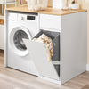 Pre-sale SoBuy BZR217-WN Szafka pod pralkę – szafka łazienkowa z koszem na pranie i szufladą, pralka z suszarką, szafka oszczędzająca miejsce, biała, 100×60×90 cm