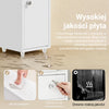 SoBuy BZR219-W wąska szafka łazienkowa, 20 cm, szafka na papier toaletowy z szufladą i uchwytem na papier toaletowy, stojąca, mały regał wnękowy do WC i łazienki, biała