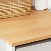 SoBuy BZR224-WN, Pralka - półka na pralkę - szafka łazienkowa z blatem i krawędziami zabezpieczającymi - białe i naturalne drewno - 66 x 60 x 127 cm
