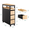 SoBuy Komoda na kółkach, Wąskie szafki BZR54-SCH
