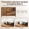 SoBuy BZR63-L-PF, Szafka pod umywalkę, szerokość 90 cm, szafka łazienkowa z wycięciem w kształcie litery U, szafka pod umywalkę z drzwiami i otwartym regałem, szafka pod umywalkę, drewno i metal, w stylu