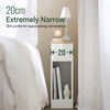 SoBuy FBT111-WN Wąska Szafka Nocna z Szufladą i Półką – 20×35×60 cm, Nośność 20 kg, Biały i Naturalny