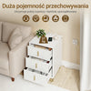 SoBuy FBT115-L-E-W, Stolik nocny z ładowarką, szafka nocna z 2 gniazdkami, USB i Type-C, stolik pomocniczy do sypialni i salonu, biały, 40 x 40 x 63,5 cm