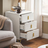 SoBuy Stolik nocny z 3 szufladami FBT115-L-W