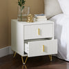 SoBuy Stolik nocny z 2 szufladami FBT115-W