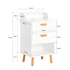 SoBuy Stolik nocny Stolik z 2 szufladami FBT125-W