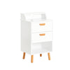 SoBuy Stolik nocny Stolik z 2 szufladami FBT125-W