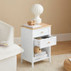 SoBuy Stolik do Sofy, Stolik nocny z 2 szufladami FBT126-WN
