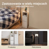 SoBuy FBT149-E-WG, Wąski Stolik Nocny z Ładowaniem i Czujnikiem LED, 20x35x60cm | 20 cm Szeroki Stolik Nocny z Wycięciem na Listwę, Oszczędność Miejsca do Małych Pomieszczeń, Biały Wygląd Drewna