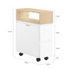 SoBuy Stolik kawowy na kółkach z 2 szufladą FBT155-WN