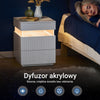 SoBuy FBT167-E-W, stolik nocny z 3 szufladami i oświetleniem LED, 3 regulowane kolory światła, nowoczesny stolik nocny do sypialni i salonu, szer. 41 x gł. 40 x wys. 52 cm, biały