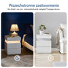 SoBuy FBT167-E-W, stolik nocny z 3 szufladami i oświetleniem LED, 3 regulowane kolory światła, nowoczesny stolik nocny do sypialni i salonu, szer. 41 x gł. 40 x wys. 52 cm, biały