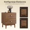 SoBuy FBT170-N Vintage Stolik Nocny z 2 Szufladami, Drewniana Szafka Nocna z Nóżkami z Drewna Kauczukowego, Retro Stoliki do Sypialni, Salonu lub Biura, Brązowy, S45 × G40 × W58 cm