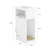 SoBuy FBT171-WN Wąski Stolik Szafkowy, Wąska Szafka nocna z Szufladą i Półką, Nowoczesny Stolik Boczny do Sypialni i Salonu, Biały, S20 x G35 x W60 cm