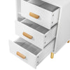SoBuy Stolik nocny z 3 szufladami, stolik kawowy FBT95-W