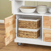 SoBuy Kredens kuchenny z kółkami i szufladami FKW107-II-WN