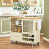 SoBuy Kredens z kółkami kuchennymi FKW114-MI