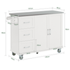 SoBuy Wyspa kuchenna Kredens z kołami FKW30-II-W