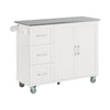 SoBuy Wyspa kuchenna Kredens z kołami FKW30-II-W