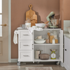 SoBuy Wyspa kuchenna Kredens z kołami FKW30-II-W