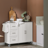 SoBuy Wyspa kuchenna Kredens z kołami FKW30-II-W