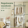 SoBuy FRG109-II-SCH Garderoba narożna z 2 drążkami teleskopowymi na ubrania