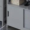SoBuy Szafka pod umywalkę do łazienki z drzwiami przesuwnymi FRG128-SG