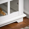 SoBuy Kredens ze szklanymi drzwiami i szufladami FSB77-W