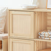 SoBuy Szafka boczna sosnowa z przesuwanymi drzwiami FSB87-N