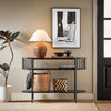 SoBuy Stół konsolowy z 2 półkami FSB90-SCH
