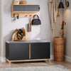 SoBuy Ławka na buty z siedziskiem i 2 drzwi FSR117-SCH
