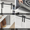 SoBuy FSR133-W Biała Ławka na Buty z 3 Przesuwnymi Drzwiami i Miękką Poduszką – 120×35×45 cm, Nośność 200 kg, MDF E1