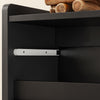 SoBuy FSR169-SCH, Meuble Chaussures avec 4 Abattants et 2 Tiroirs, Grande Capacité de Rangement, Armoire à Chaussures Étroite pour Entrée et Couloir, Idéal Petits Espaces, Noir, 98x19x95 cm