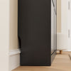 SoBuy FSR169-SCH, Meuble Chaussures avec 4 Abattants et 2 Tiroirs, Grande Capacité de Rangement, Armoire à Chaussures Étroite pour Entrée et Couloir, Idéal Petits Espaces, Noir, 98x19x95 cm