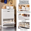 SoBuy FSR180-W Biała Wąska Szafka na Buty z 2 Uchylnymi Drzwiami, Szufladą i Regulowaną Półką – 60×30×90 cm, 8 Par, PB E1