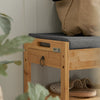 SoBuy Bambusowa ławka na buty z siedziskiem FSR47-N