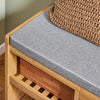 SoBuy Ławka na buty z siedziskiem, bambus FSR75-N