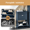 SoBuy FSR78-B Nowoczesna wąska szafka na buty, Z szufladą, haczykiem i blatem dekoracyjnym