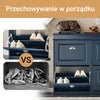 Pre-sale SoBuy FSR79-B Szafka na buty wąska, oszczędzająca miejsce szafka na buty z 4 drzwiami uchylnymi, nowoczesna szafka na buty do przedpokoju, przedpokoju lub sypialni, 105 x 24 x 83 cm, niebieski