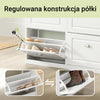 SoBuy FSR64-W+FSR79-W, Biały Komplet na Przedpokój, Ławka na Buty + Szafka z Klapami, Głębokość 24 cm