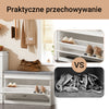 SoBuy FSR82-L-W Nowoczesna ławka na buty z siedziskiem, Wąska, praktyczna i elegancka