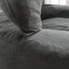 SoBuy | Nowoczesny fotel wypoczynkowy sztruksowy z pufą | Fotel kokon z podnóżkiem do salonu | 110×125×65 cm | Nośność 113 kg | FST100-DG