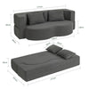 SoBuy FST101-DG Sofa Łóżko Rozkładane 2 w 1 z Funkcją Spania, Ciemnoszary, 177×107×32 cm